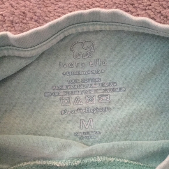 Ivory Ella Teal Geometric Orange Long Sleeve Tee - Picture 3 of 5